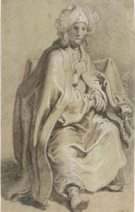 Man In Oriental Costume by Karel van III Mander