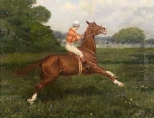 Cheval Et Son Jockey by Jean Van Marcke De Lummen