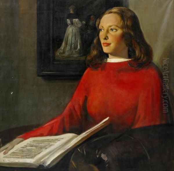 Portratt Forestallande Konstnarens Styvdotter Paulina Viola De Boer - view 1