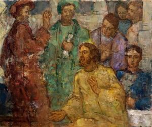 Christ And The Pharisees by Han Van Meegeren
