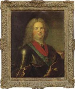 Portrait Of A Nobleman Wearing A Wig And Armor