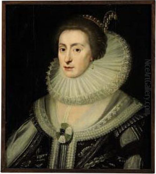 Portrait Of A Lady by Michiel Jansz. Van Miereveldt