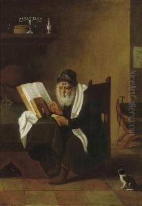 A Rabbi At His Desk