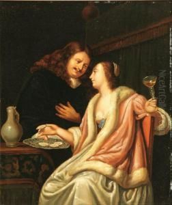 A Meal Of Oysters by Frans Ii Van Mieris