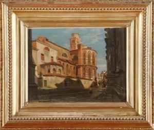 Vue De Santa Maria Gloriosa Dei Frari A Venise by Jean Baptiste van Moer