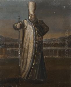 Portrait Of An Ottoman Noble, Possibly Suleiman Iii by Jan-Baptiste Vanmour