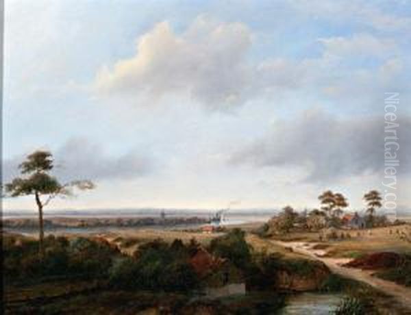 Weids Nazomerlandschap Met Ijmuiden Aan De Horizon - view 1