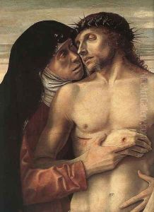 Pietà (detail) 1460 by Giovanni Bellini