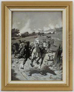 Scene De Bataille, Etude Pour Grande Composition by Ewert Louis Van Muyden