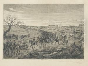 Ruckzug Nach Der Schlacht by Ewert Louis Van Muyden