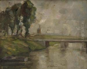 Study For A Landscape With Boat Near The Water by Henri Van Muyden