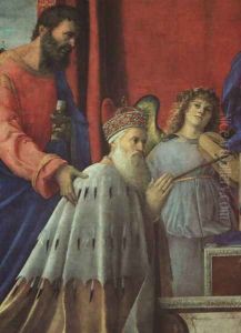 The Doge Barbarigo, St. John, and Musician Angels (detail) 1500 by Giovanni Bellini