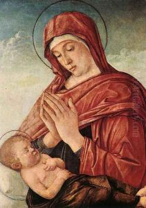 Madonna in Adoration of the Sleeping Child c. 1475 by Giovanni Bellini