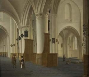 Interieur D'eglise Anime De Fideles