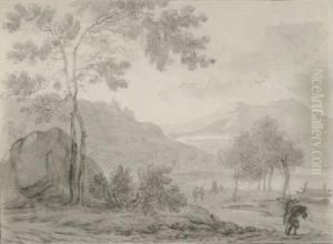 A View Of The Bay Of Naples And Vesuvius Fromsolfatara by Johannes Van Nickelen