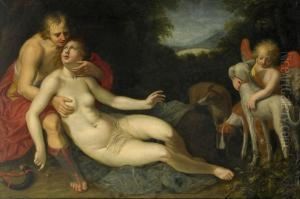 Venus Och Adonis by Adriaen van Nieulandt
