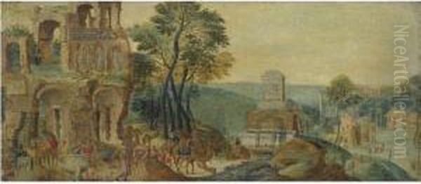 The Meeting Of Rebecca With Eliezer At The Well - view 1