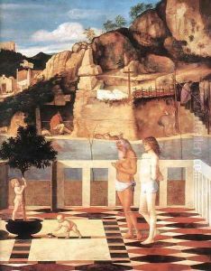 Sacred Allegory (detail 2) 1490-1500 by Giovanni Bellini