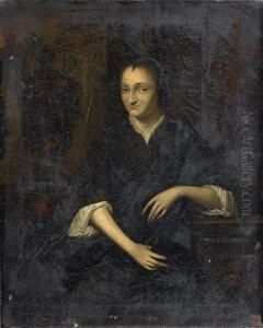 Portrait De Femme Accoudee by Elias Van Nijmegen
