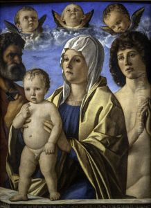 Madonna with Child and Sts. Peter and Sebastian c. 1487 by Giovanni Bellini