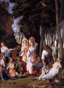 The Feast of the Gods (detail) 1514 by Giovanni Bellini
