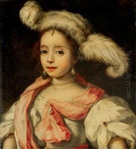 Portrait D'une Femme Au Chapeau A Plumes