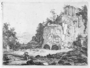 Die Landschaft Mit Dem Sibyllentempel Von Tivoli