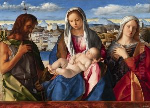 Madonna and Child with St. John the Baptist and a Saint by Giovanni Bellini