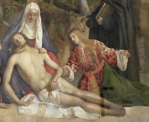 Mourning the Dead Christ at the Foot of the Cross by Giovanni Bellini