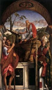 St. Christopher, St. Jerome, and St. Louis (I santi Cristoforo, Gerolamo e Ludovico) by Giovanni Bellini