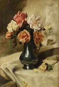 Nature Morte Aux Roses by George van Nuffel