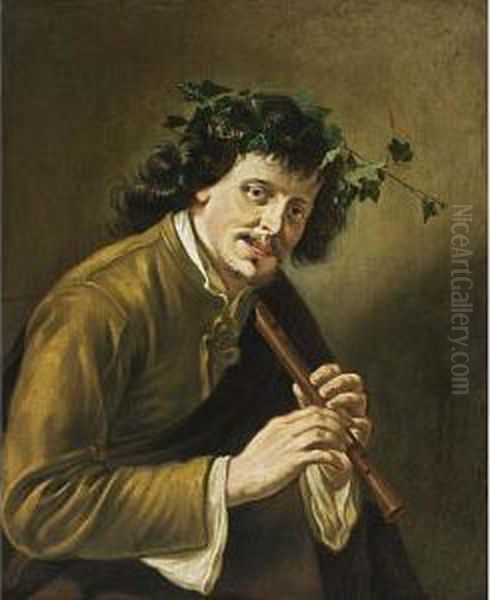 A Shepherd Playing The Flute - view 1