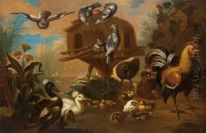 Paesaggio Con Polli by Adriaen van Oolen