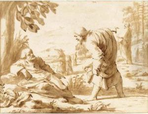 St John The Baptist Pointing To Christ by Willem Van Oordt
