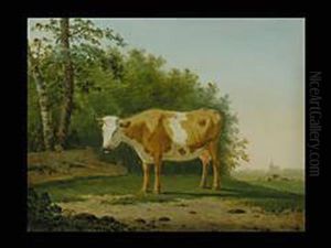 Kuh Auf Der Weide by Hendrik Van Oort
