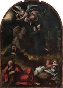 Christus Auf Dem Olberg Mit Den Schlafenden Jungern Im Garten Gethsemane by Barend Van Orley