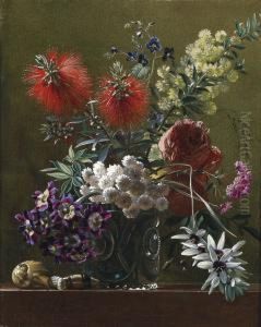 Bouquet Of Flowers With Snails