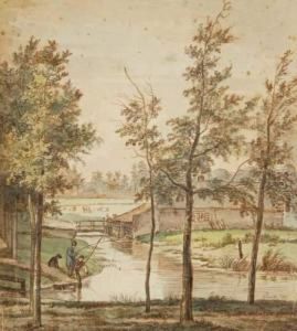 Pecheurs Le Long De La Riviere by Pieter Gerardus Van Os