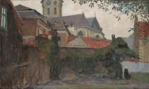 Gezicht Op Tielrode Met Kerk by Tony Van Os