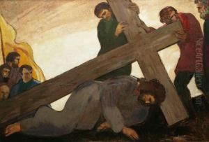 Christus Valt Onder Het Kruis by Tony Van Os