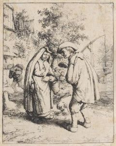 Die Unterhaltung by Adriaen Jansz. Van Ostade