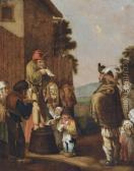 Peasants Outside An Inn - view 1
