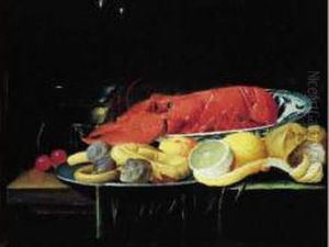 Nature Morte Au Homard by Pieter Van Overschie