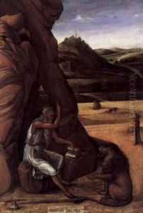 St Jerome in the Desert by Giovanni Bellini