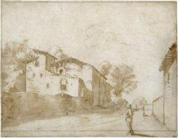 Landscape With Figures And Farmhouses - view 1