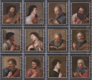 A Series Of The Twelve Apostles by Cornelis Van Poelenburch