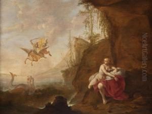 Perseus Und Andromeda by Cornelis Van Poelenburch