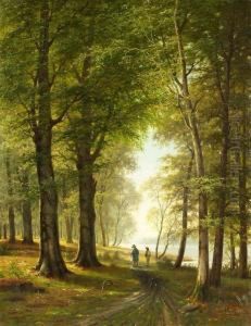 Waldweg by Jacobus Johannes Van Poorten