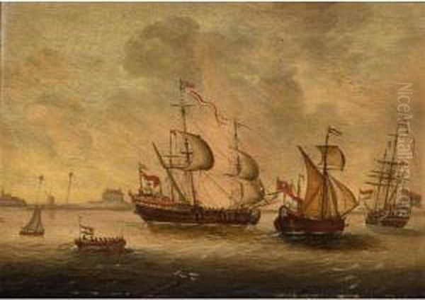English Ships Near The Coast - view 1