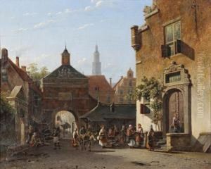 Busy View Of A Town